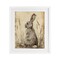 Stupell Industries Vintage Aged Bunny Portrait Framed Print Under Glass, design by Petal Prints Design